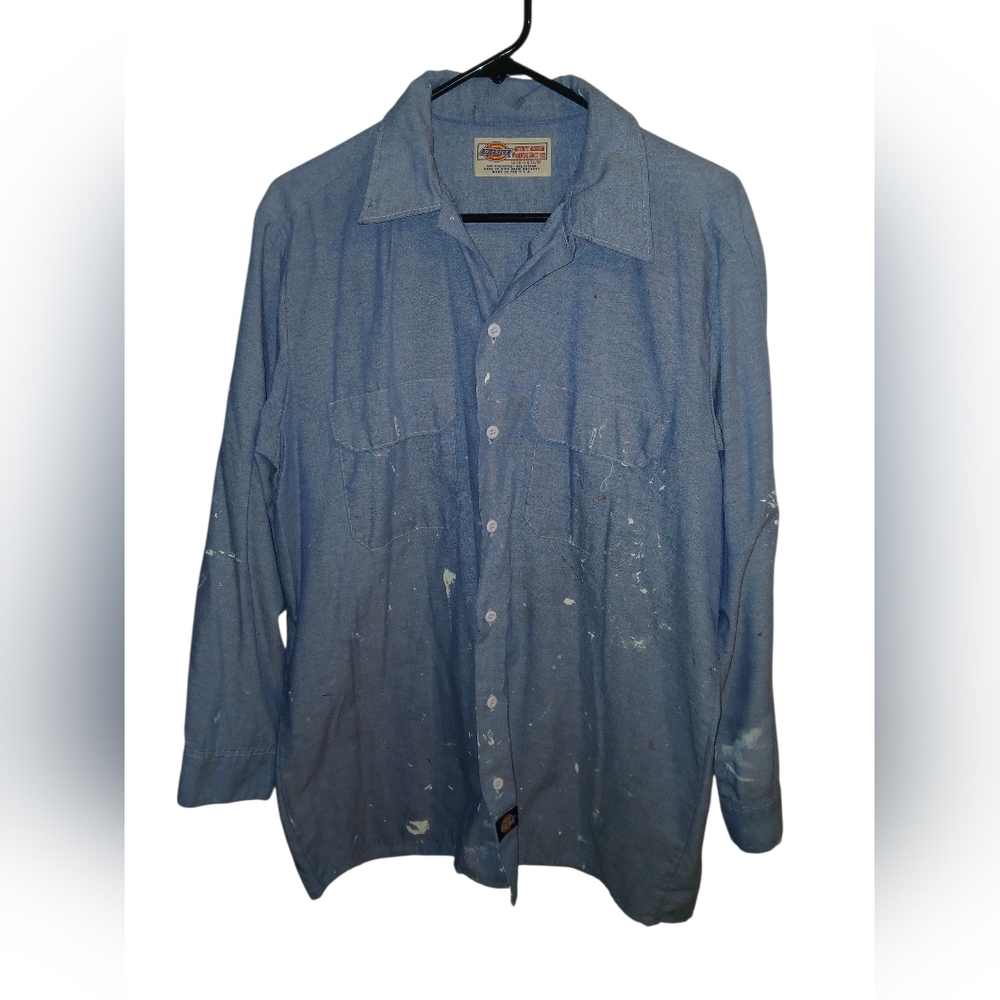 1990s Dickies Light Blue Workwear Shirt
